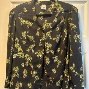 CAbi Black Floral Blazer